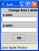 Change Axis Labels dialog box