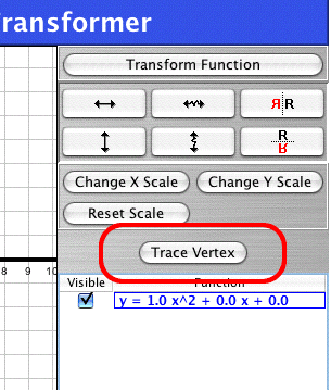 trace vertex button